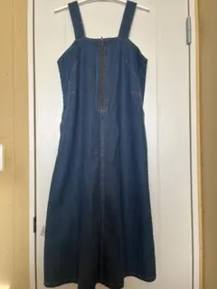 【未使用】Samansa Mos2 blue デニムジャンスカ ロングワンピース