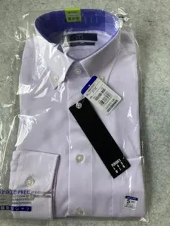 薄紫 コットン100% ワイシャツ Sサイズ