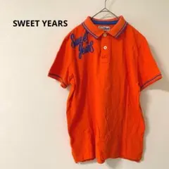 SWEET YEARS ポロシャツ オレンジ M 刺繍ロゴ イタリアのサムネイル