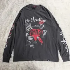 Hide&Seek 長袖カットソー ハート ローズ プリントのサムネイル