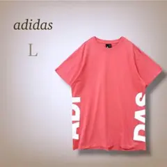 アディダス プリント Tシャツ ビッグロゴ コットン スポーツ カジュアル Ｌ