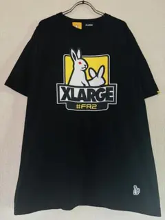XLARGE #FR2 Tシャツ ブラック コラボＬ美品 ストリート