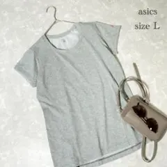 【アシックス】半袖 Tシャツ ワンポイント 刺繍 トレーニング ヨガ スポーツ