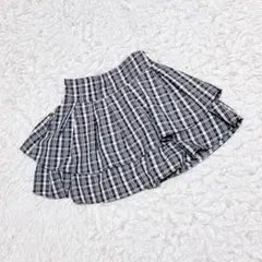 【クリア】　ティアードミニスカート　（Ｆ）　インパン付き　チェック　フレアのサムネイル