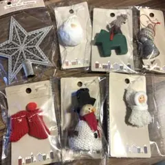 クリスマス装飾用人形セット 7点セット　クリスマスオーナメント　クリスマス雑貨