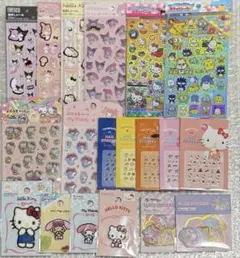 サンリオ ぷくっと 箔押し キラッとシール ワッペン ネイルシール 20点