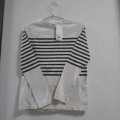 新品UNIQLO KIDS ストライプ長袖Tシャツ