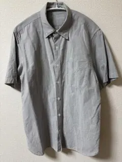 無印良品 半袖 ボタンダウンシャツ ワイシャツ グレー 綿生地 Lサイズのサムネイル