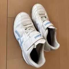 asics ジュニア用サッカーシューズ ホワイト/ブルー