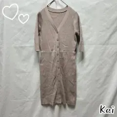 極美品 GRL グレイル Vネックサイドオープンタイトニットミニワンピース M