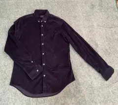 ダークネイビー コーデュロイシャツ 長袖