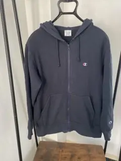Champion ネイビー　ジップアップパーカー X-Large