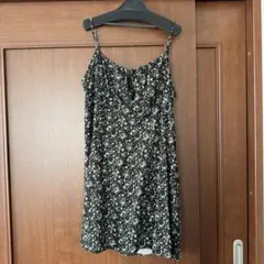 GU 新品 フラワープリントミニキャミソールワンピース ペチコート付き3XL