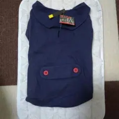 犬服 ネイビー Lサイズ ボタン付き