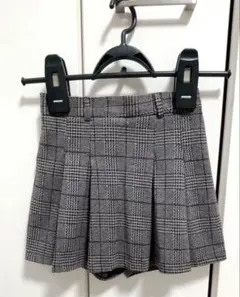 zara キッズ　13-14 スカパン　スコート　スカート チェック