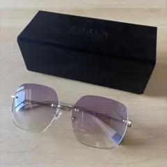 FURLA パープル スクエア サングラス