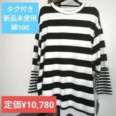 新品未使用 ボーダー切り返しカットソー