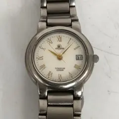 稼働品 CITIZEN シチズン アテッサ メンズ チタン 純正ベルト ローマン 