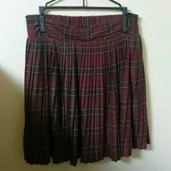 earth チェック プリーツスカート