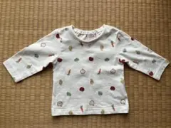 petit main 野菜柄 長袖Tシャツ 70