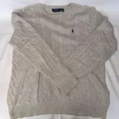 Polo Ralph Lauren ケーブルニット セーター ベージュ Lのサムネイル