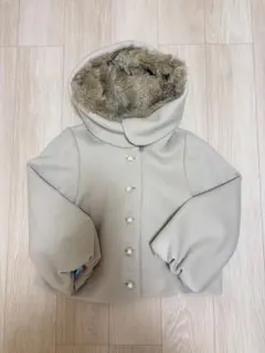 Reneルネ☆ニットコートAir River Hoodie☆ベージュピンク☆36 
