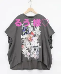 イズスカラー 562208：花コラージュ柄シルケット天竺チュニックのサムネイル