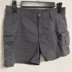 【キッズ】kissmark カーゴハーフパンツ グレー 160