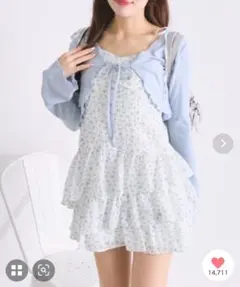 OLIVE des OLIVE フリルキャミワンピースとボレロのセット