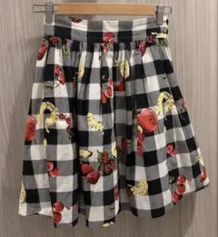 MILK フルーチェシリーズ ブラックギンガムフルーツ スカート
