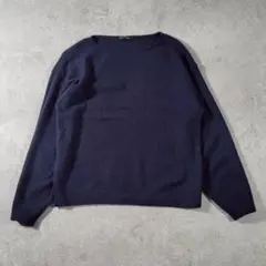 【美品】7-IDconcept. セブンアイ カシミヤ混ニット 長袖 F