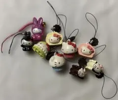 ハローキティ スイーツ ロディ カラフルバニー マスコット ストラップ セット