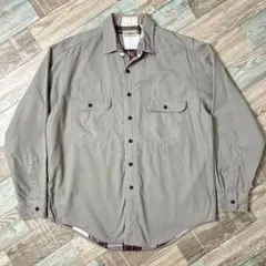 CANADA製 LLBean エルエルビーン ハリケーンシャツ ネル 裏地 M