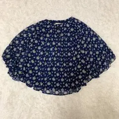 森ガール　フェアリーグランジ　花柄ポンチョトップス