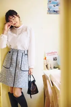 Rirandture リランドチュール Spring Tweed Skirt