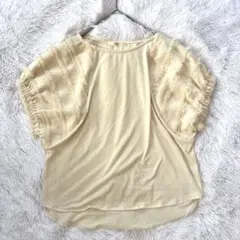 スイッチバイアーチ 半袖 Tシャツ カットソー フリンジ ふんわり 体型カバーのサムネイル