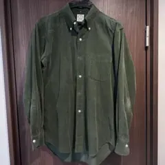 鎌倉シャツ コーデュロイシャツ オリーブグリーン コットン 長袖 M〜Lサイズ