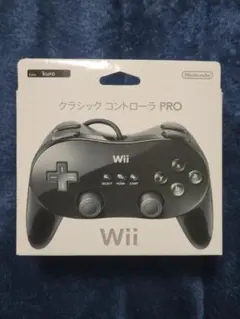 Wii クラシックコントローラ PRO ブラック 1/3