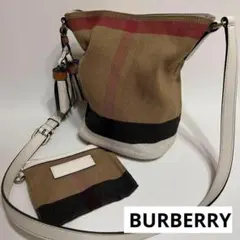 BURBERRY バーバリー メガチェック タッセル ショルダーバッグ