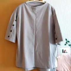 5分丈　カットソー　ナチュラルカラー