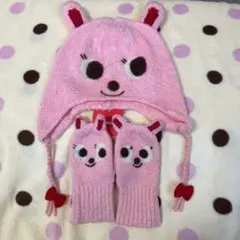 ミキハウス　新品ニット帽　手袋セット