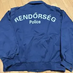 【ユーロ古着】90s ハンガリー国家警察　ポリスジャケット　ビンテージ　ネイビー