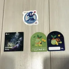 ポケモンsleepステッカー　ナエトル ミュウツー、31ステッカー