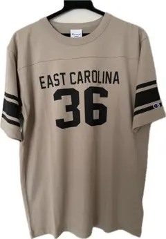 Champion EAST CAROLINA 36 Tシャツ ベージュ 新品