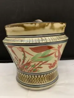 沖縄 壺屋焼 小橋川清正 赤絵双魚紋花瓶 - メルカリ