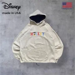 NM10 様専用90s【USA】Disney ディズニーミッキー刺繍パーカーXL