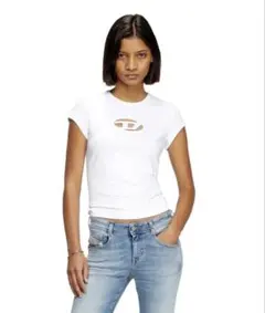 DIESEL ディーゼル T-ANGIE Dロゴ Tシャツ ホワイト Y2K - メルカリ