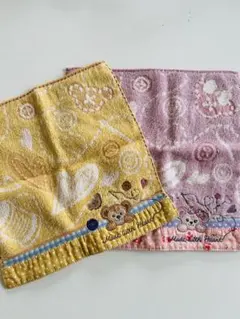 ディズニー　ダッフィー シェリーメイ　ミニタオルセット イエロー　ピンク