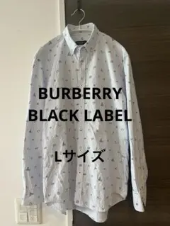 BU RBERRY ブラックレーベルストライプ長袖シャツ Lサイズ