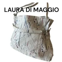 【希少】LAURA DI MAGGIO 2way トートバッグ 伊製 本革 シボのサムネイル